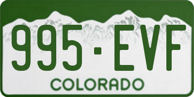 CO license plate 995EVF