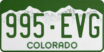 CO license plate 995EVG