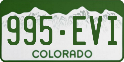 CO license plate 995EVI