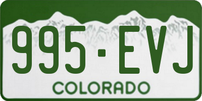 CO license plate 995EVJ