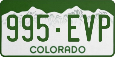 CO license plate 995EVP