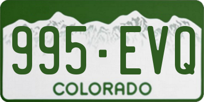 CO license plate 995EVQ