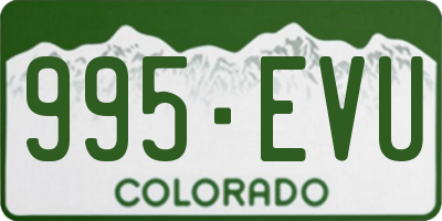 CO license plate 995EVU