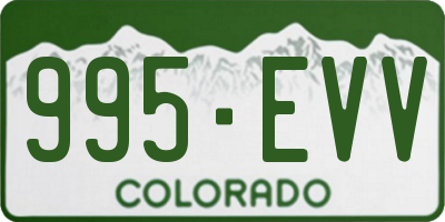 CO license plate 995EVV