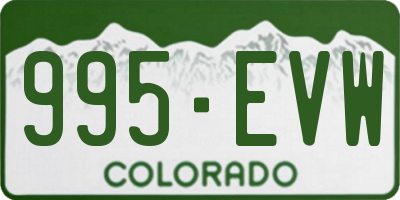CO license plate 995EVW