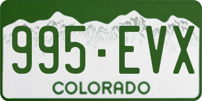 CO license plate 995EVX