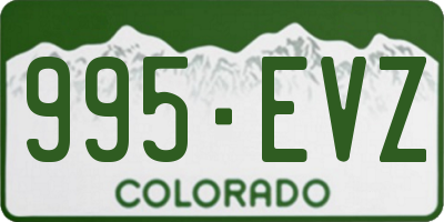 CO license plate 995EVZ