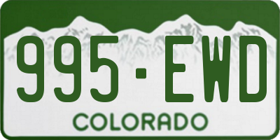 CO license plate 995EWD