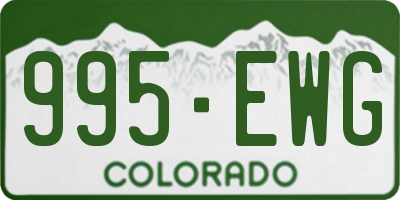 CO license plate 995EWG