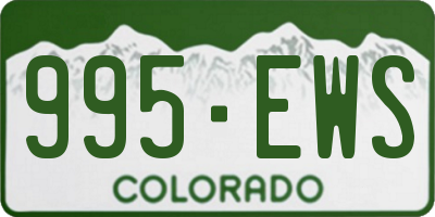 CO license plate 995EWS