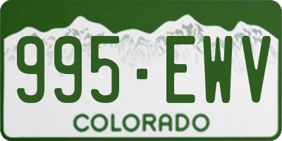 CO license plate 995EWV