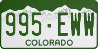 CO license plate 995EWW