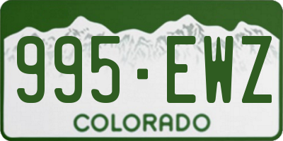 CO license plate 995EWZ