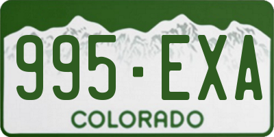 CO license plate 995EXA