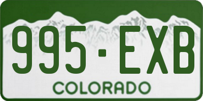 CO license plate 995EXB