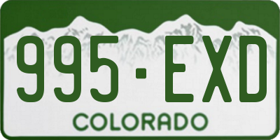 CO license plate 995EXD