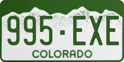 CO license plate 995EXE