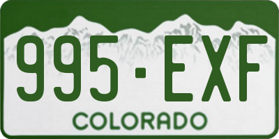 CO license plate 995EXF