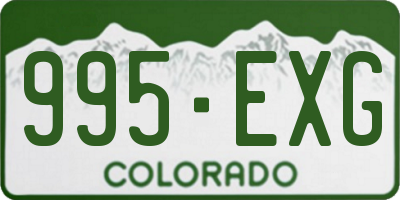 CO license plate 995EXG