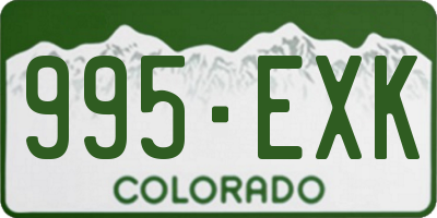 CO license plate 995EXK