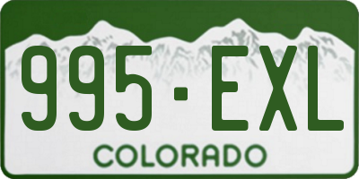 CO license plate 995EXL