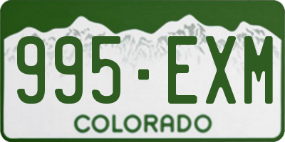 CO license plate 995EXM