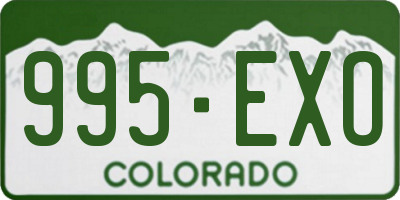 CO license plate 995EXO