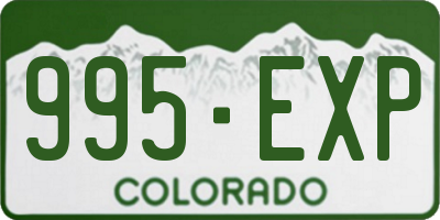 CO license plate 995EXP