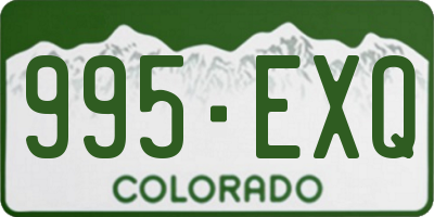 CO license plate 995EXQ