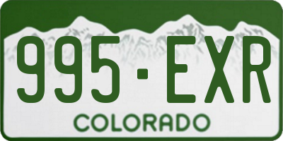 CO license plate 995EXR