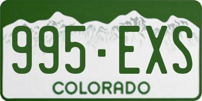 CO license plate 995EXS