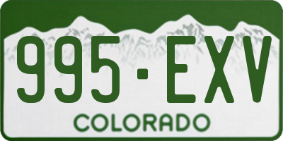 CO license plate 995EXV