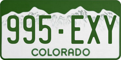 CO license plate 995EXY