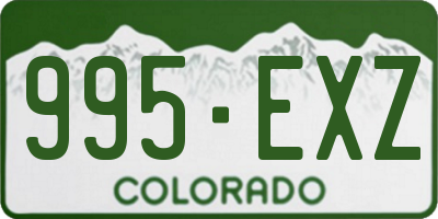 CO license plate 995EXZ