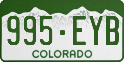 CO license plate 995EYB