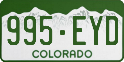 CO license plate 995EYD