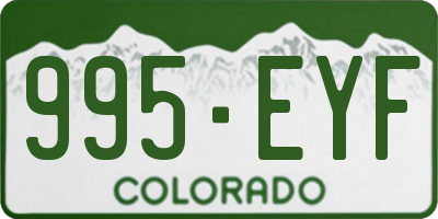 CO license plate 995EYF