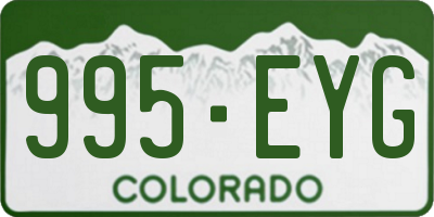 CO license plate 995EYG