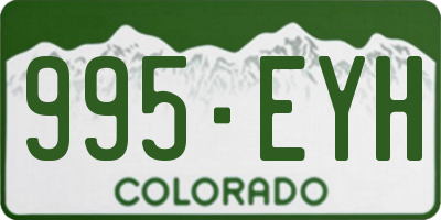 CO license plate 995EYH