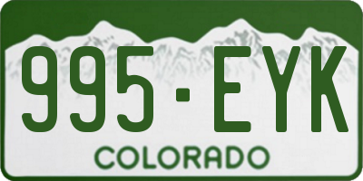 CO license plate 995EYK