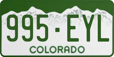 CO license plate 995EYL