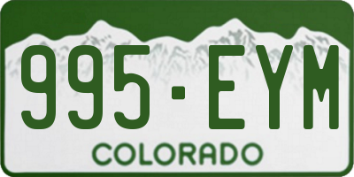 CO license plate 995EYM