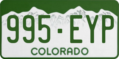 CO license plate 995EYP