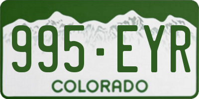 CO license plate 995EYR