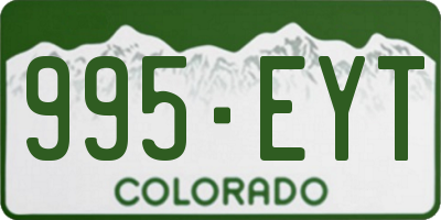 CO license plate 995EYT