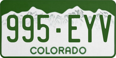 CO license plate 995EYV