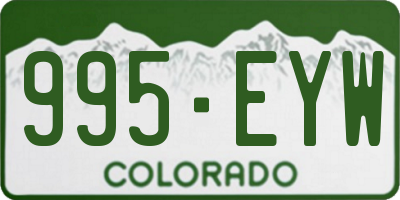 CO license plate 995EYW
