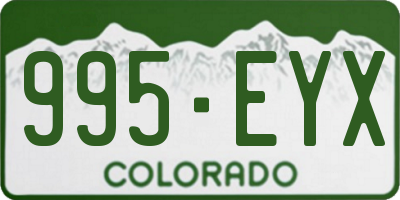 CO license plate 995EYX