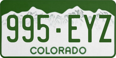 CO license plate 995EYZ