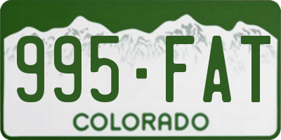 CO license plate 995FAT